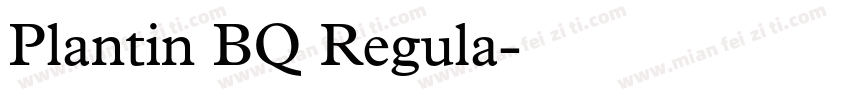 Plantin BQ Regula字体转换